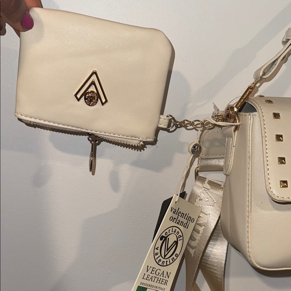 Valentino Orlandi Cream Studded Crossbody Bag - Picture 6 of 13